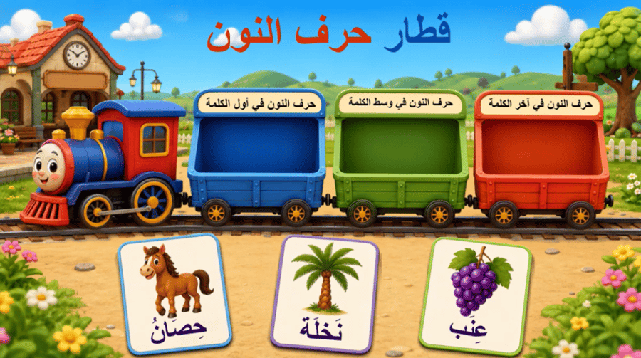 حرف النون - صف اول ابتدائي