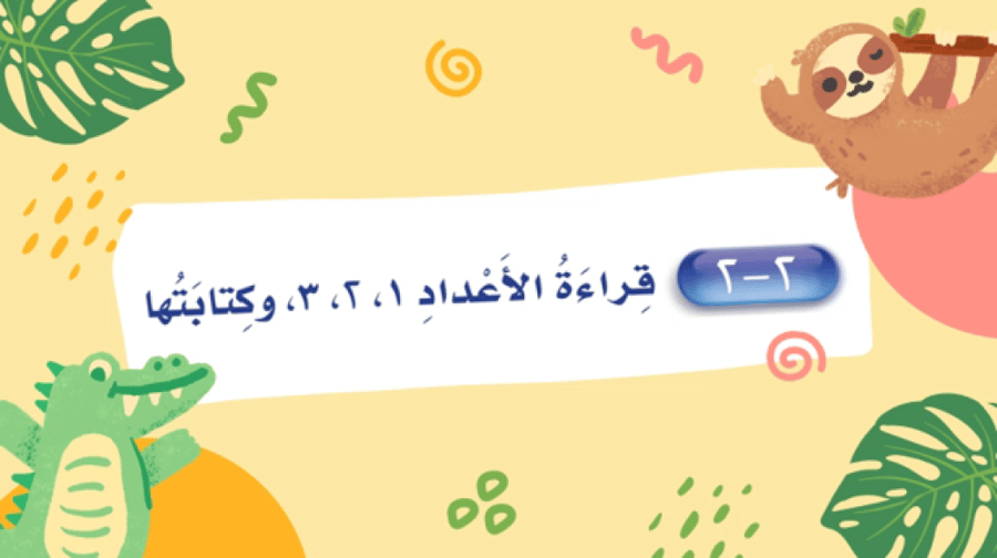 قراءة العدد (1-2-3) رياضيات اولى ابتدائي