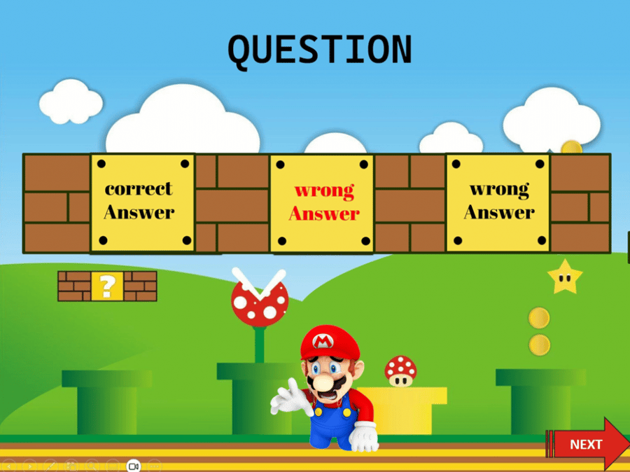 لعبة سوبر ماريو التفاعلية باللغة الإنجليزية -  SUPER MARIO GAME (ENGLISH)