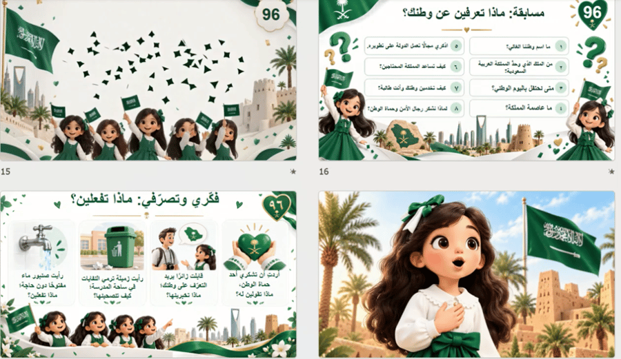 عرض تقديمي عن اليوم الوطني ..للمرحلة الابتدائية