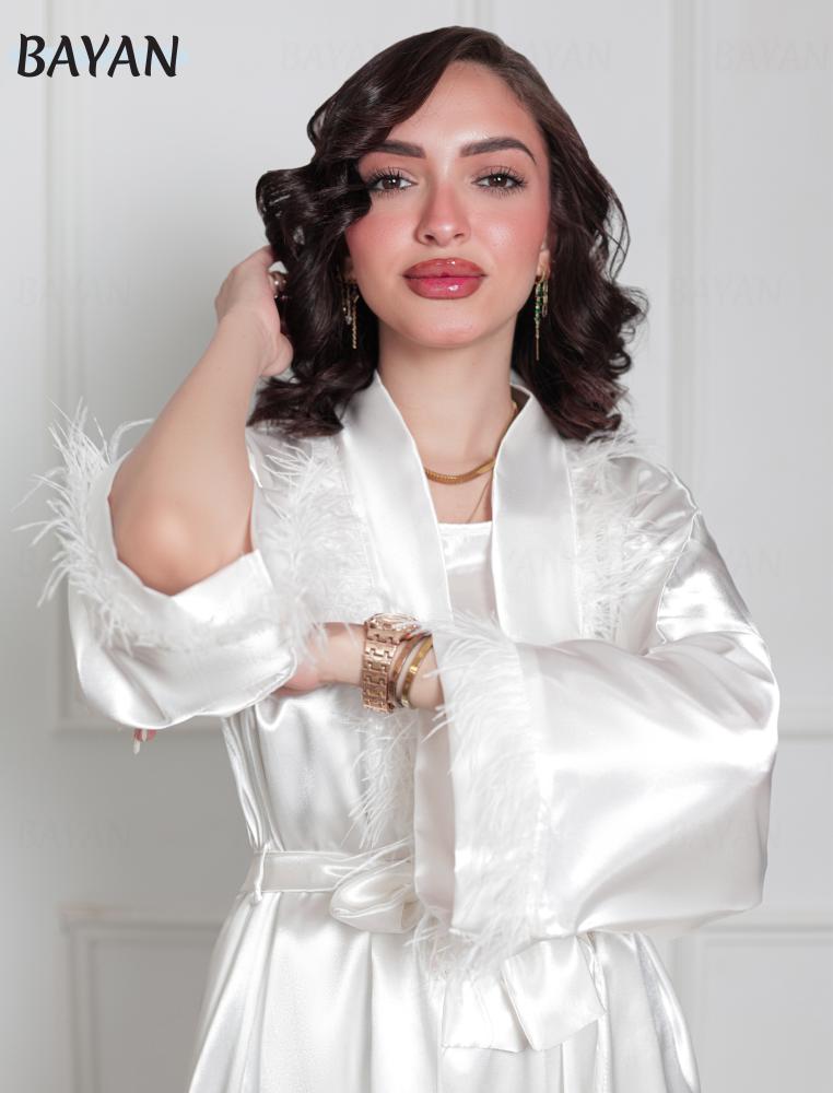 Feather robe how much and in front