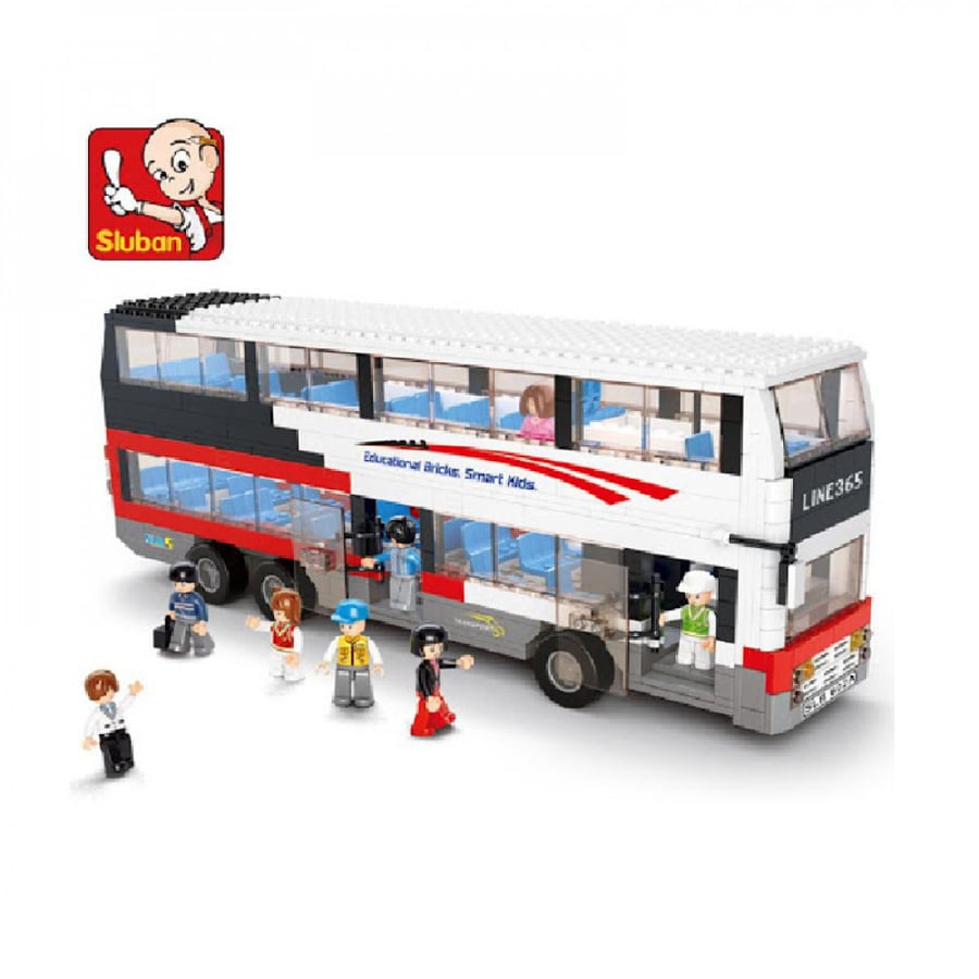 سلوبان, قطع تركيب, الباص المزدوج, ألعاب, Toy Bus, Sluban