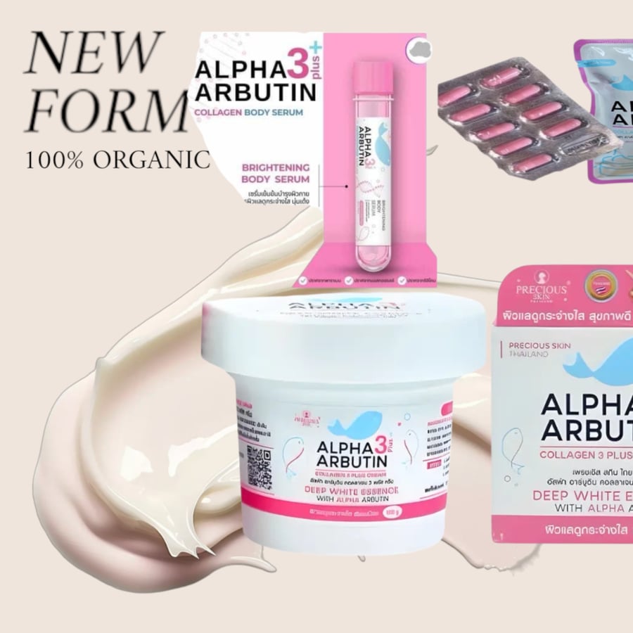 Alpha Arbutin Thai set cream + serum + capsules