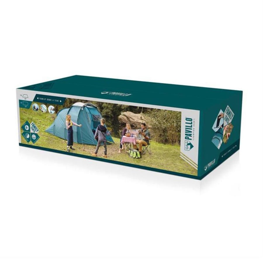 Bist Way Buffalo tent for 4 people, two layers, 3.05M + 95CM by 2.55M by 1.80M