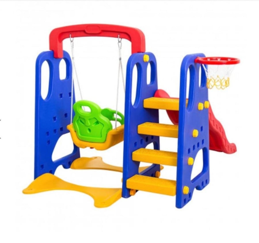 طقم مرجيحة 3*1 مع زحليقة و سلة