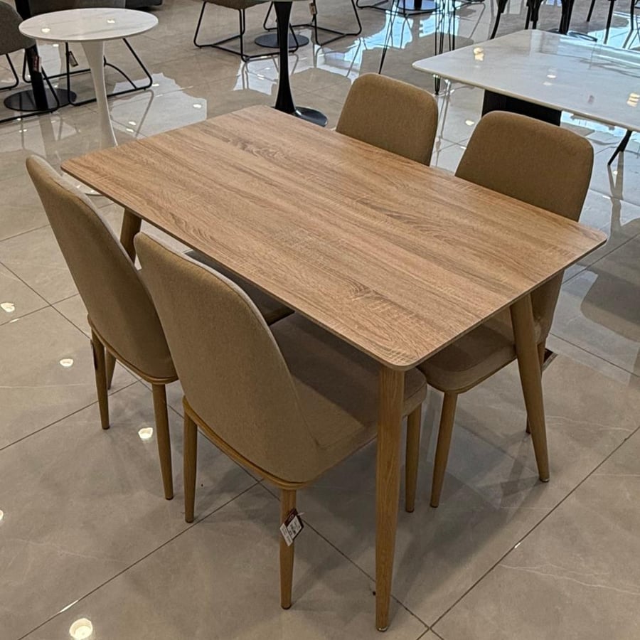 طاولة طعام 4 كراسي بيج