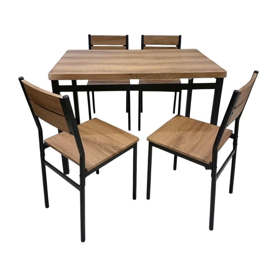 Wood dining table 4 chairs