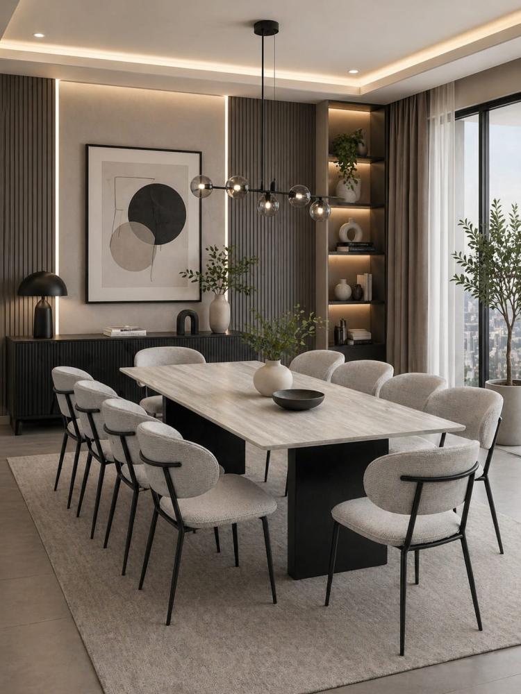 Wood dining table 10 chairs