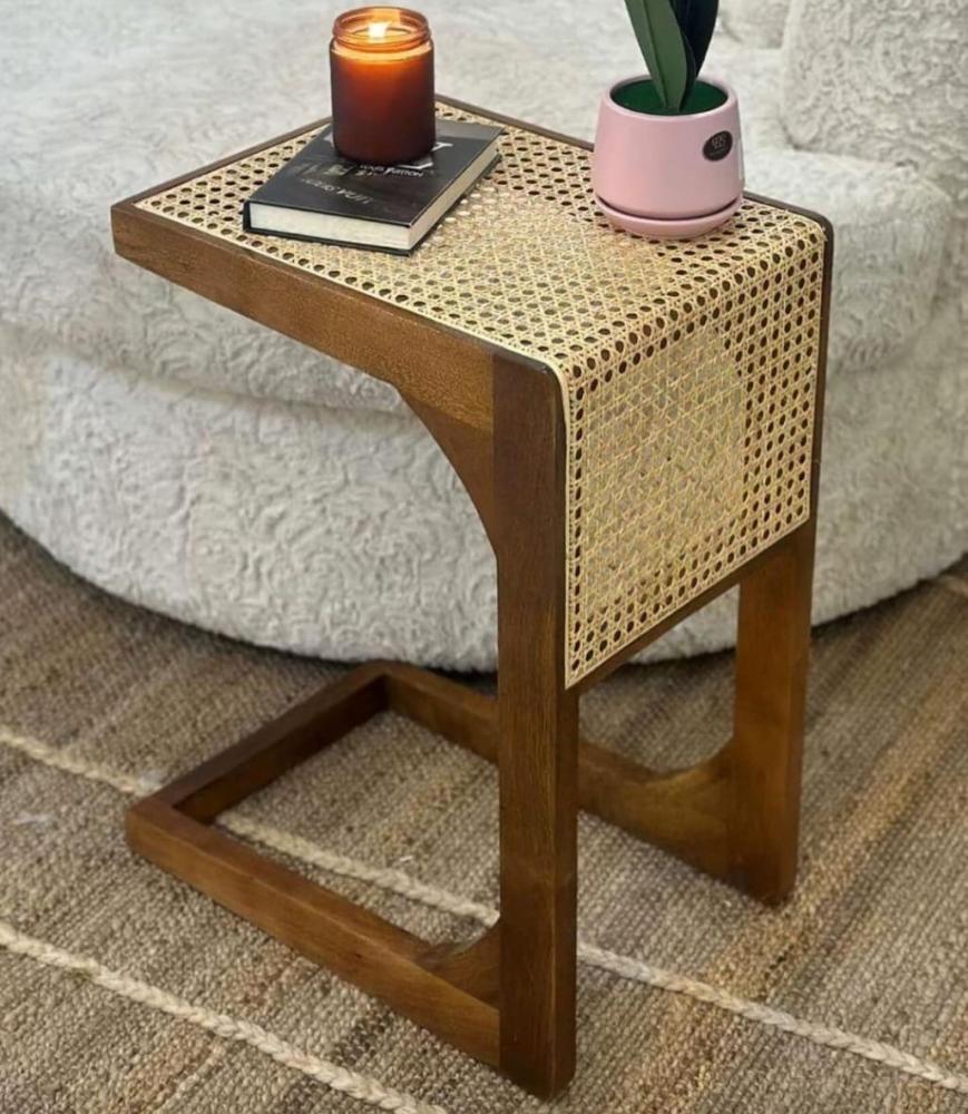 Light rattan service table