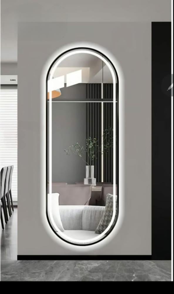 Black aluminum mirror LED