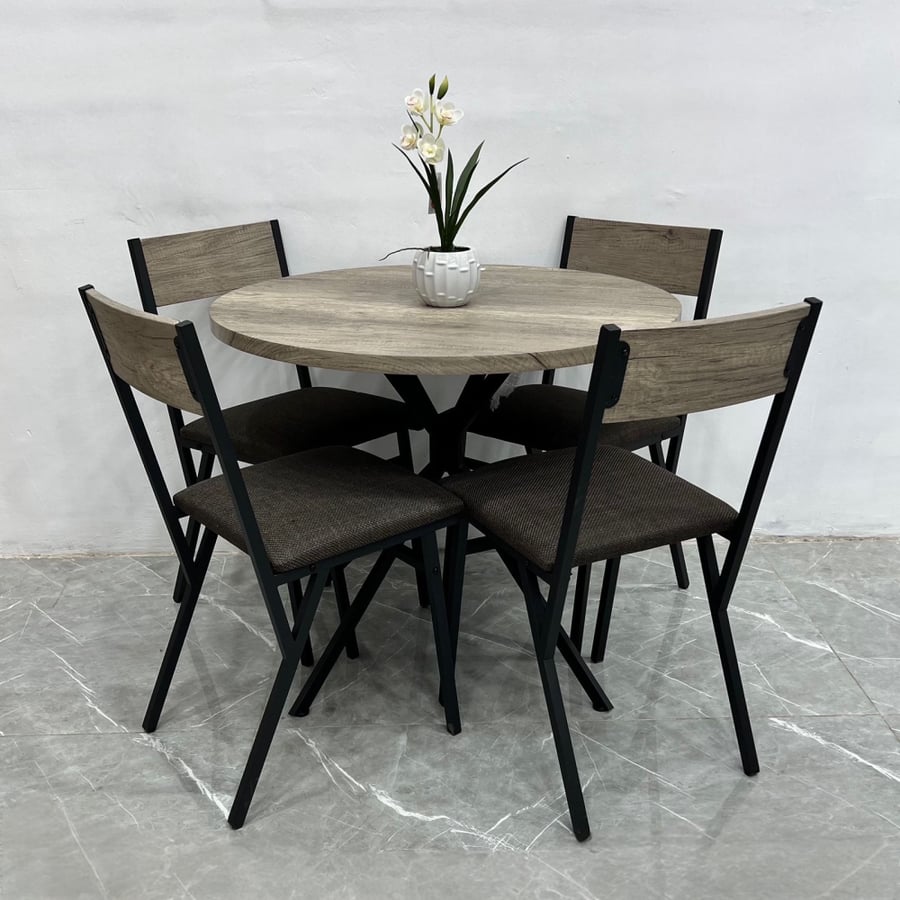 Wood dining table 4 chairs