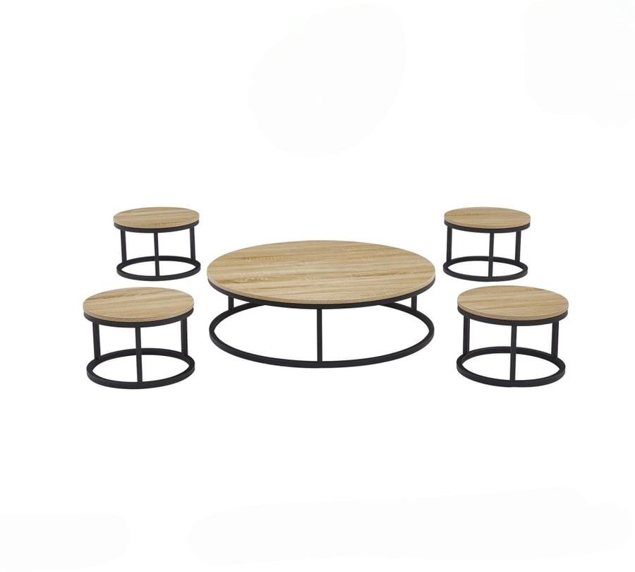 Round ground tables set
