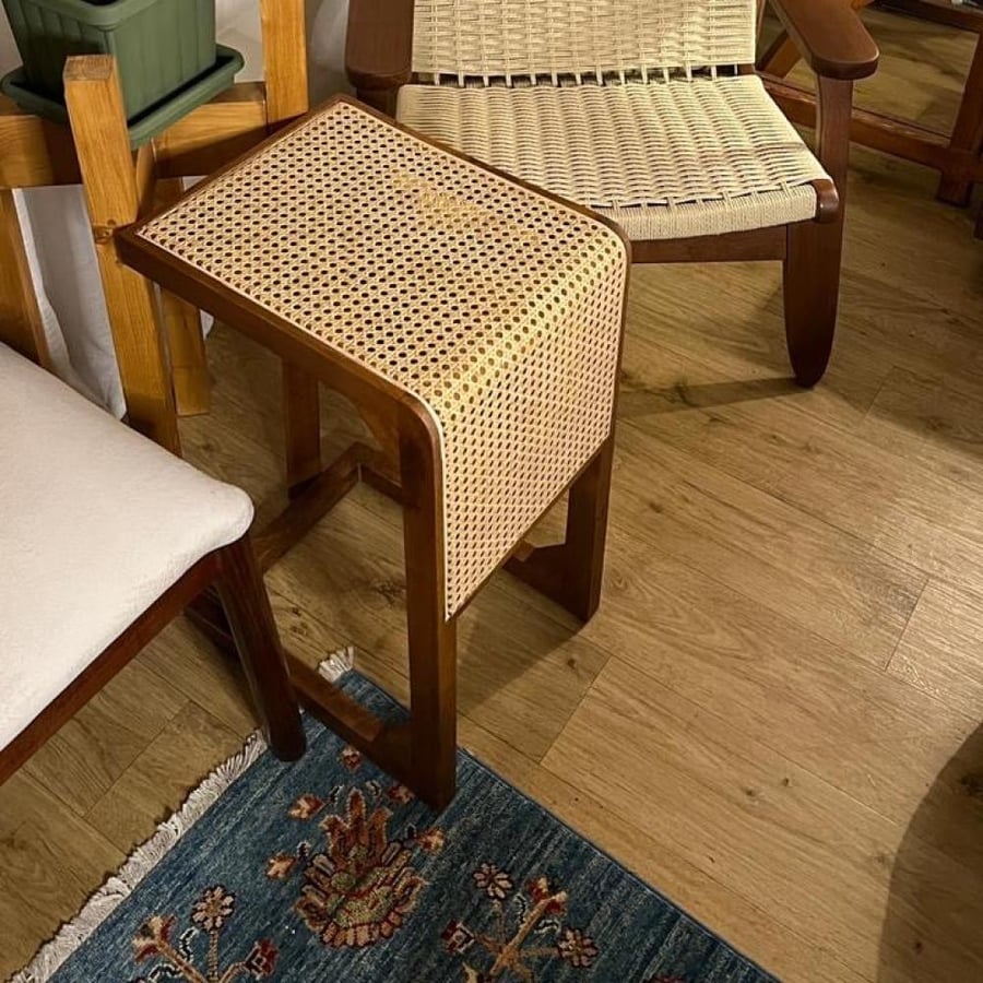Light rattan service table