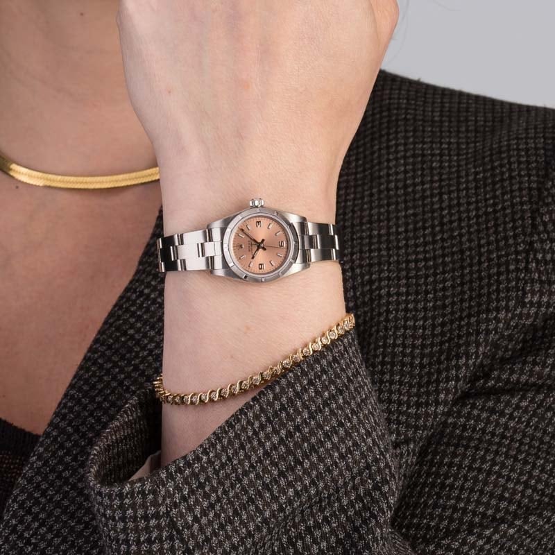 رولكس نسائي مينا وردي Rolex