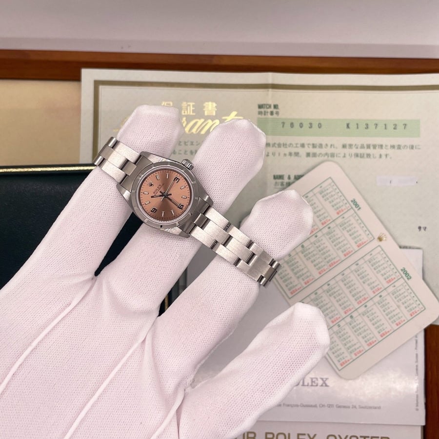 رولكس نسائي مينا وردي Rolex