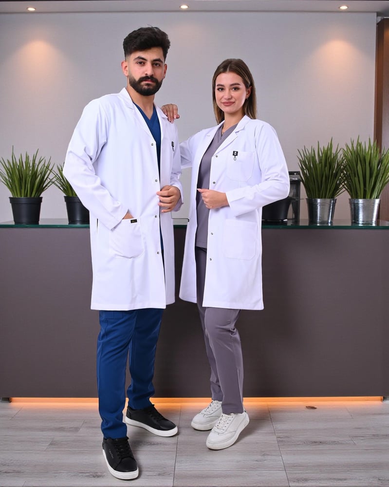 لاب كوت طبي موديل L1 (فيسكوز قطني)