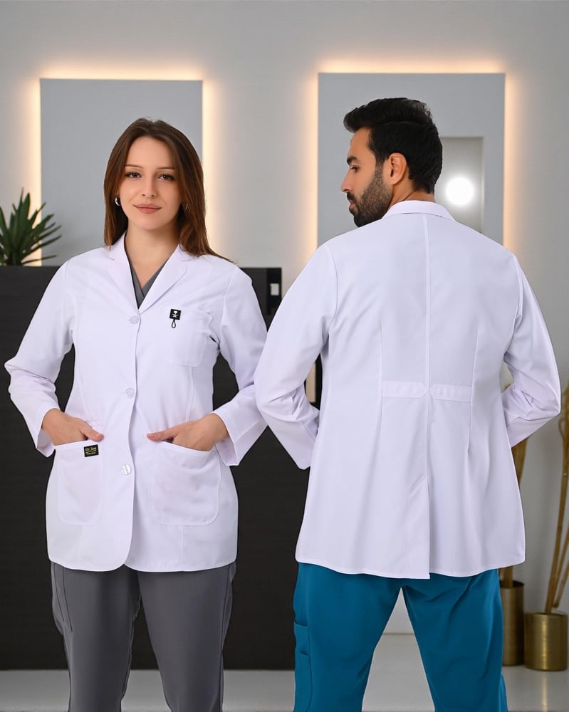لاب كوت طبي موديل SAMS ANATOMY (فيسكوز قطني)