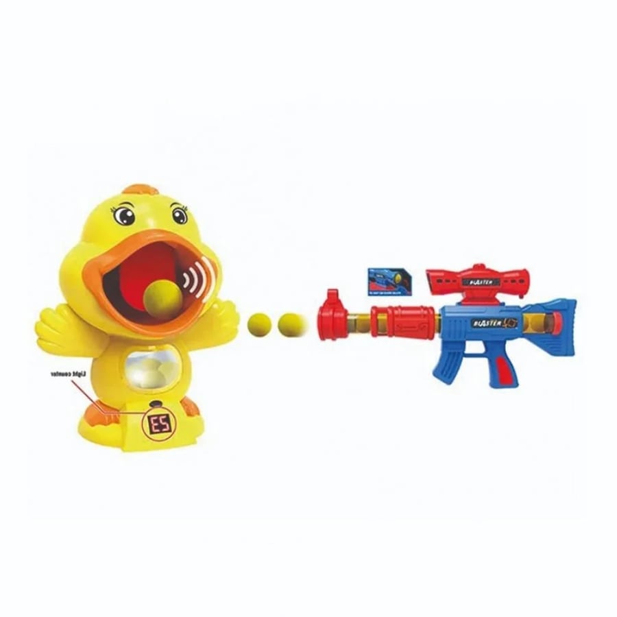 لعبة تصويب البطة Beat My Duck هدف متحرك ومسدسين هواء وكرات — من غير بطارية