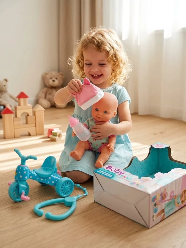 دمية بيبي سويت لاف مع عربة Baby Sweet Love — 10 أصوات ومجموعة لعب من عمر 36 شهر