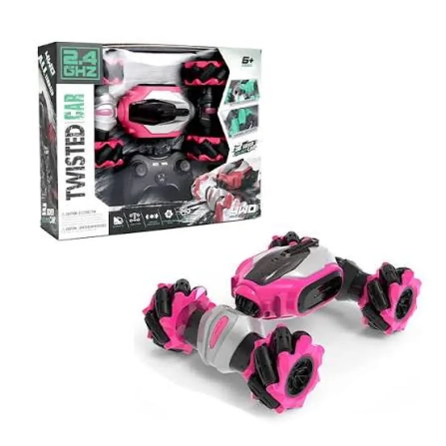 سيارة ستانت مزدوجة Twisted Car 4WD — تدور وتقلب مع ريموت من عمر 6 سنوات