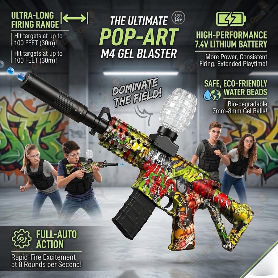 مسدس جل بلاستر كولور لايت Color Light Artillery — سلسلة M416 MP5 AK47 من عمر 14 سنة