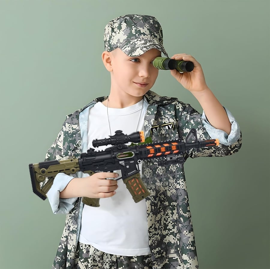 بندقية أساولت كهربائية M4 Rifles — منظار وإضاءة من عمر 3 سنوات