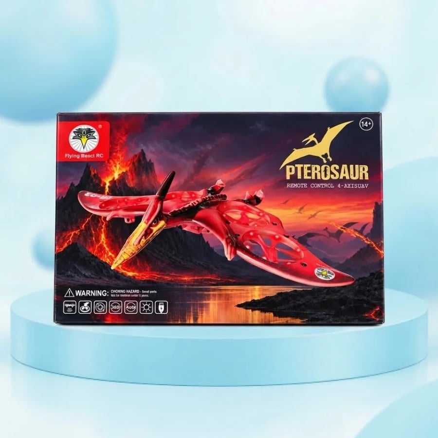درون ديناصور بتيروصور Pterosaur ريموت 4 محاور إضاءة فوم — لعمر 14 سنة فأكثر