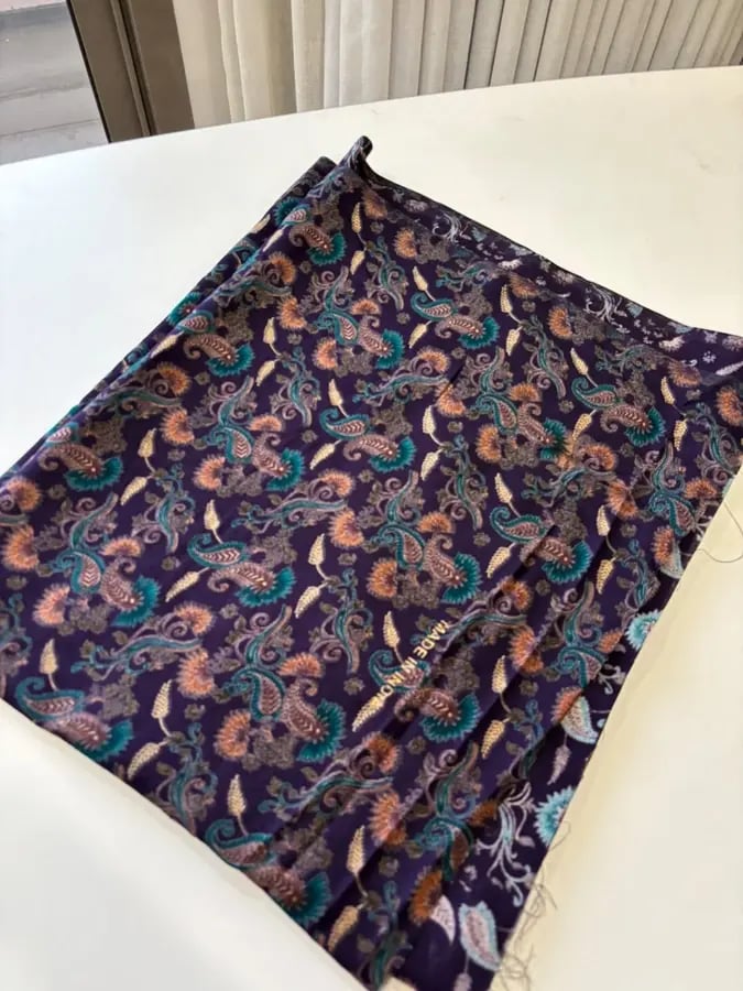 قطعة قماش كشميري هندي درجة اولى Indian cashmere fabric G-1