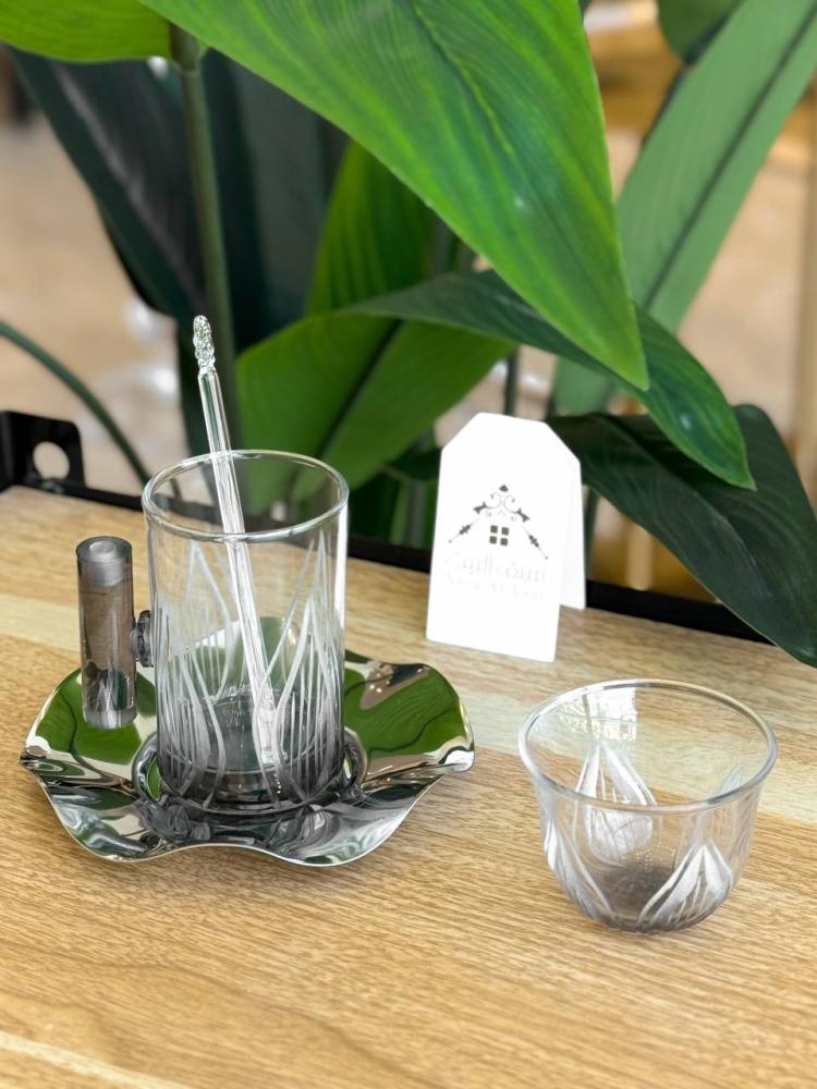 Coffee and tea set, 24 pieces, in a distinctive gray color