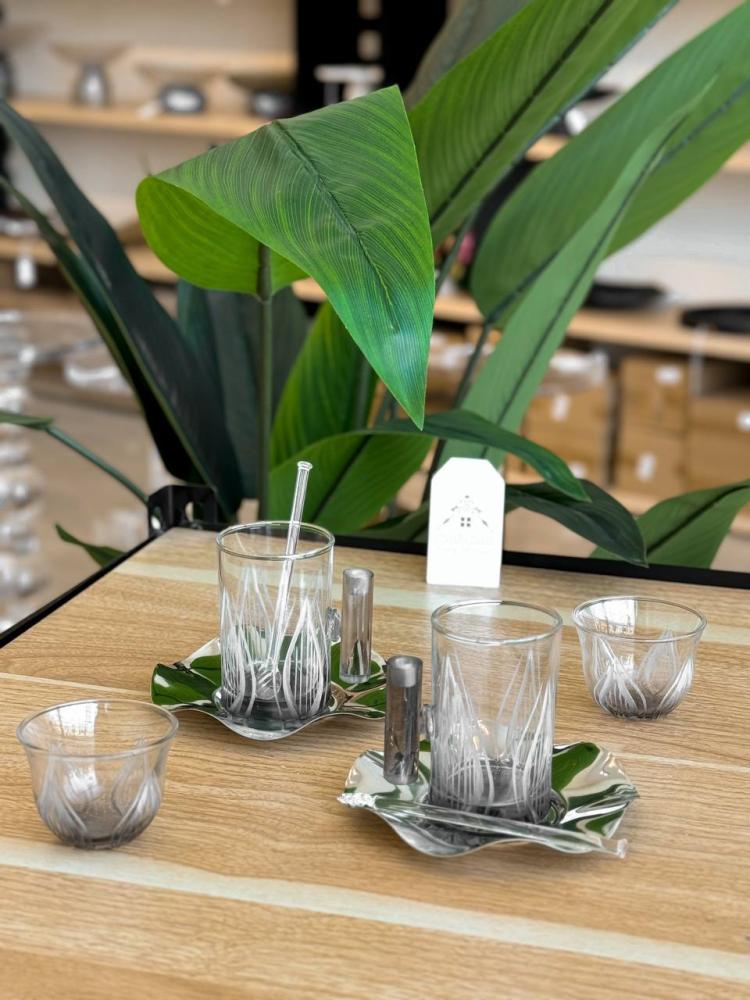 Coffee and tea set, 24 pieces, in a distinctive gray color