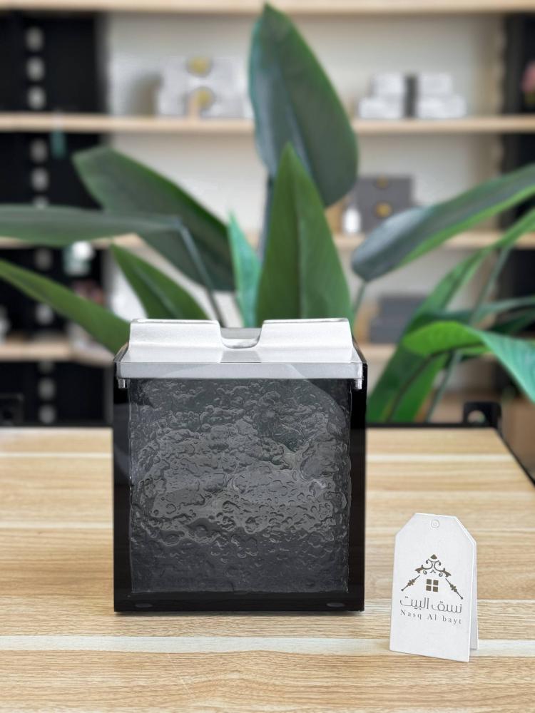 A tissue holder made of acrylic