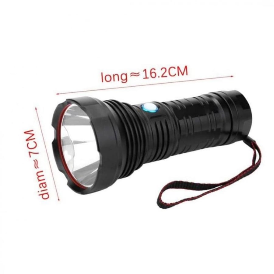مصباح  كشاف يدوي LED 360 فائق السطوع 3 أوضاع إضاءة الى 250 متر