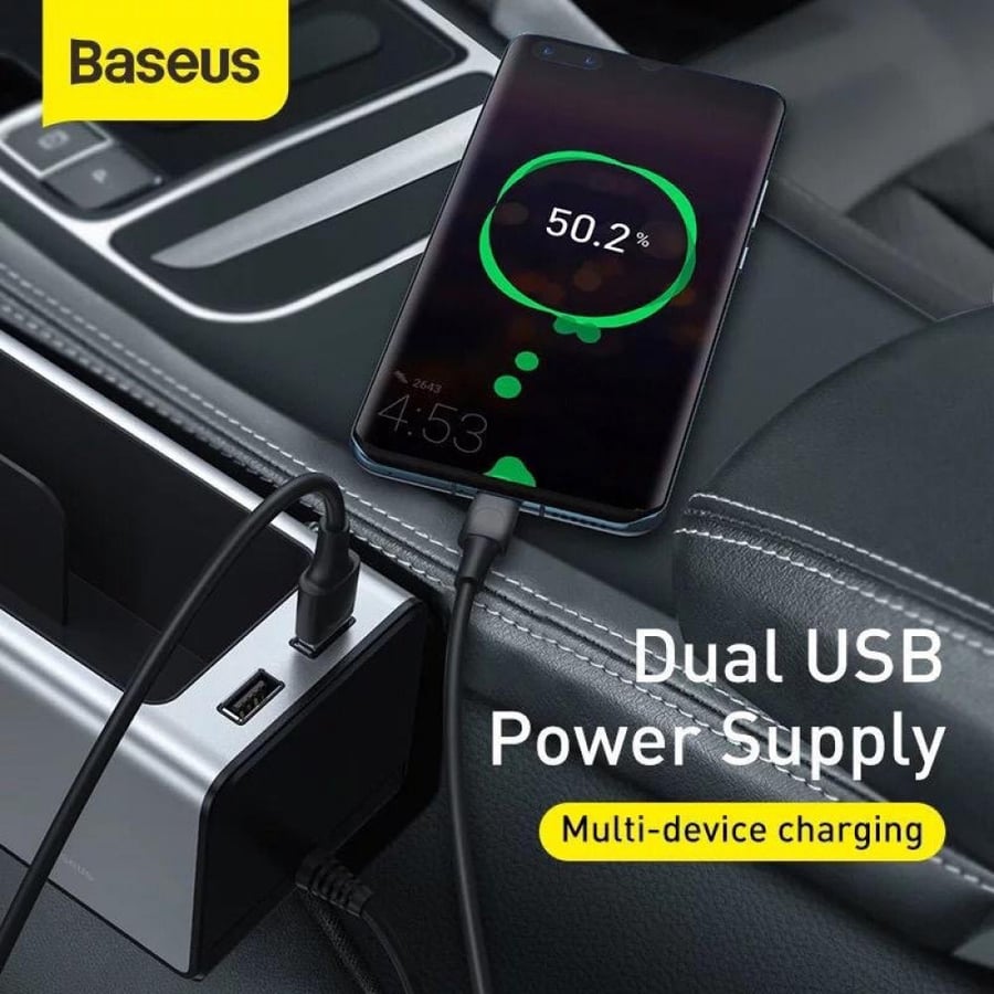 منظم وحامل كوب وشاحن للسيارة ماركة Baseus