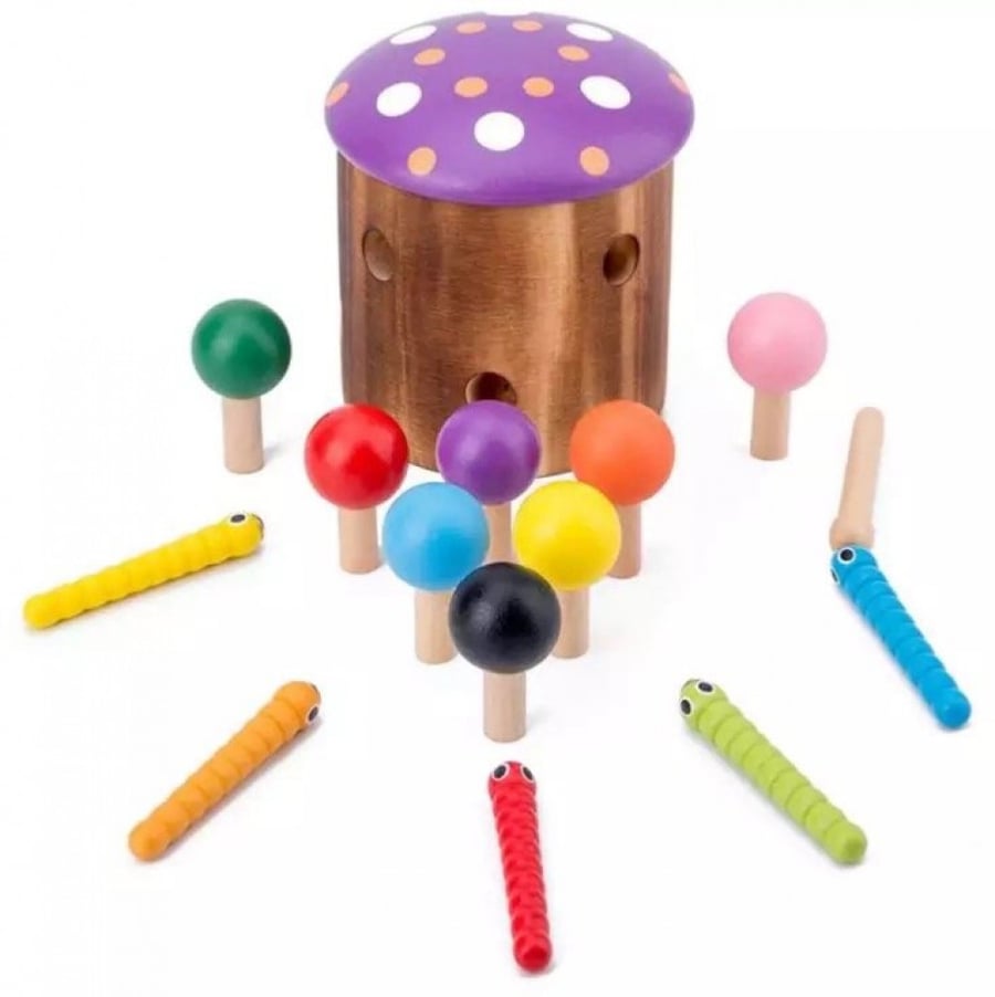 Wooden fishing game
