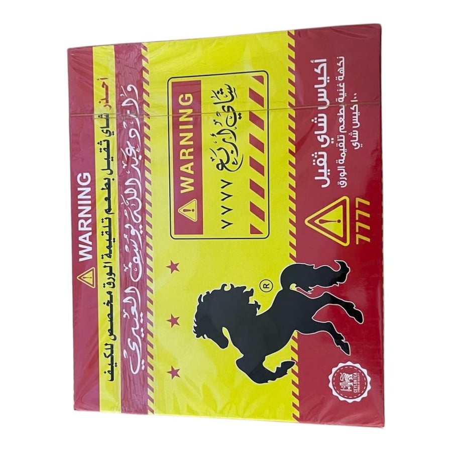 شاي اربع 7777 اسود ظروف 100 كيس