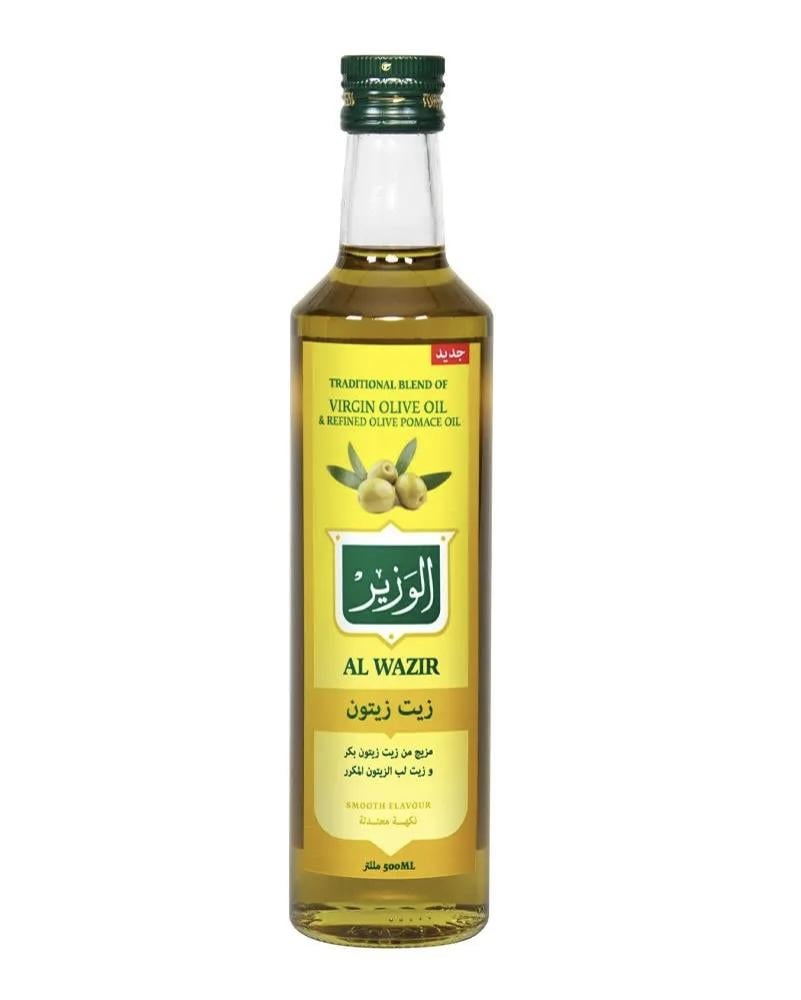 الوزير زيت زيتون بكر وزيت زيتون مكرر 500 مل