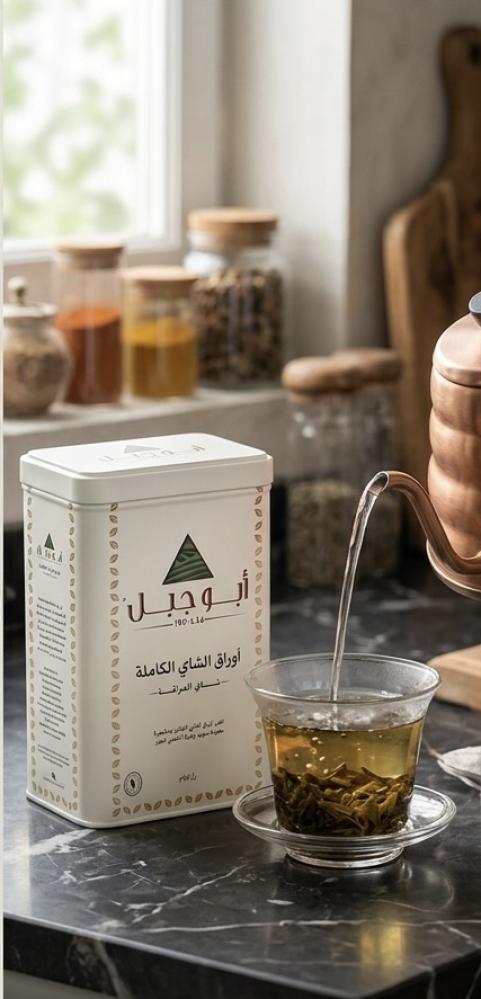 شاي ابو جبل اسود علبة معدنية - ورقة طويلة 200 جرام
