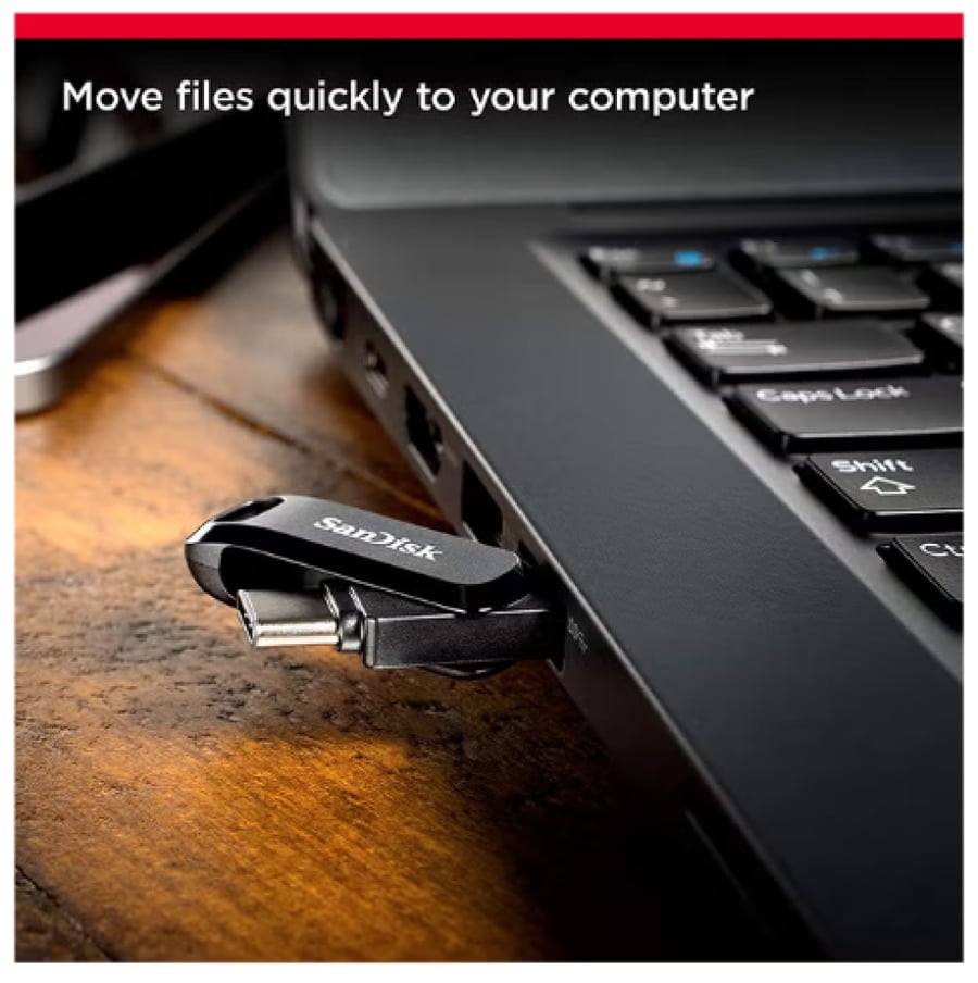 SanDisk Ultra Dual Drive Go USB Type-C – 128GB capacity, black