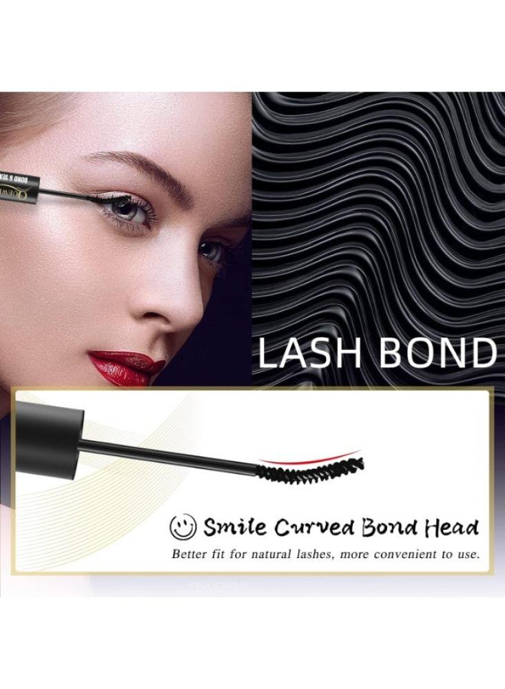 Qwil eyelash glue, black adhesive for applying eyelashes yourself, strong and waterproof glue, gentle on the eyelashes