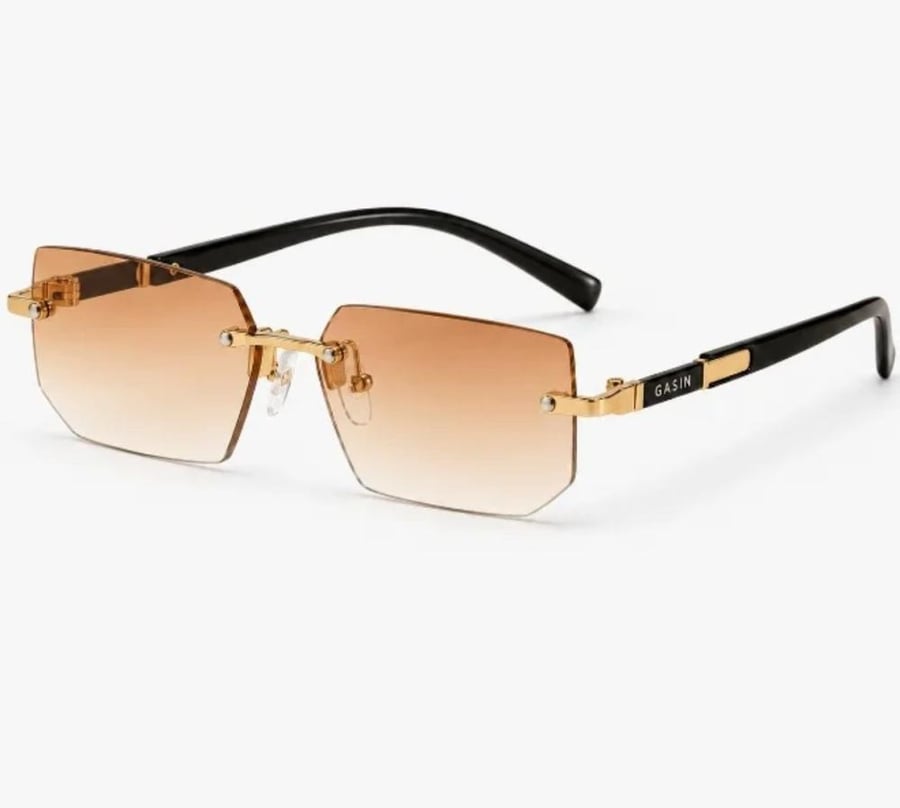 Fashionable rimless sunglasses for unisex with UV protection