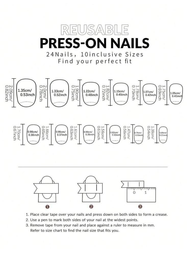 Almond-shaped beige and white stick-on nails – 24 pieces with jelly glue and nail file