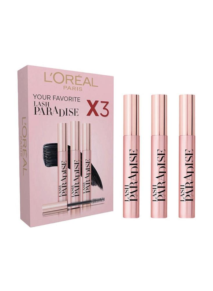 Lash Paradise Mascara 3x 01 Black with castor oil