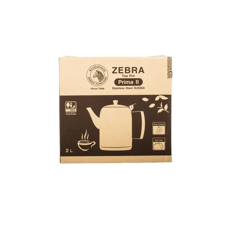 براد شاي ستانلس ستيل ZEBRA تايلندي 2 لتر