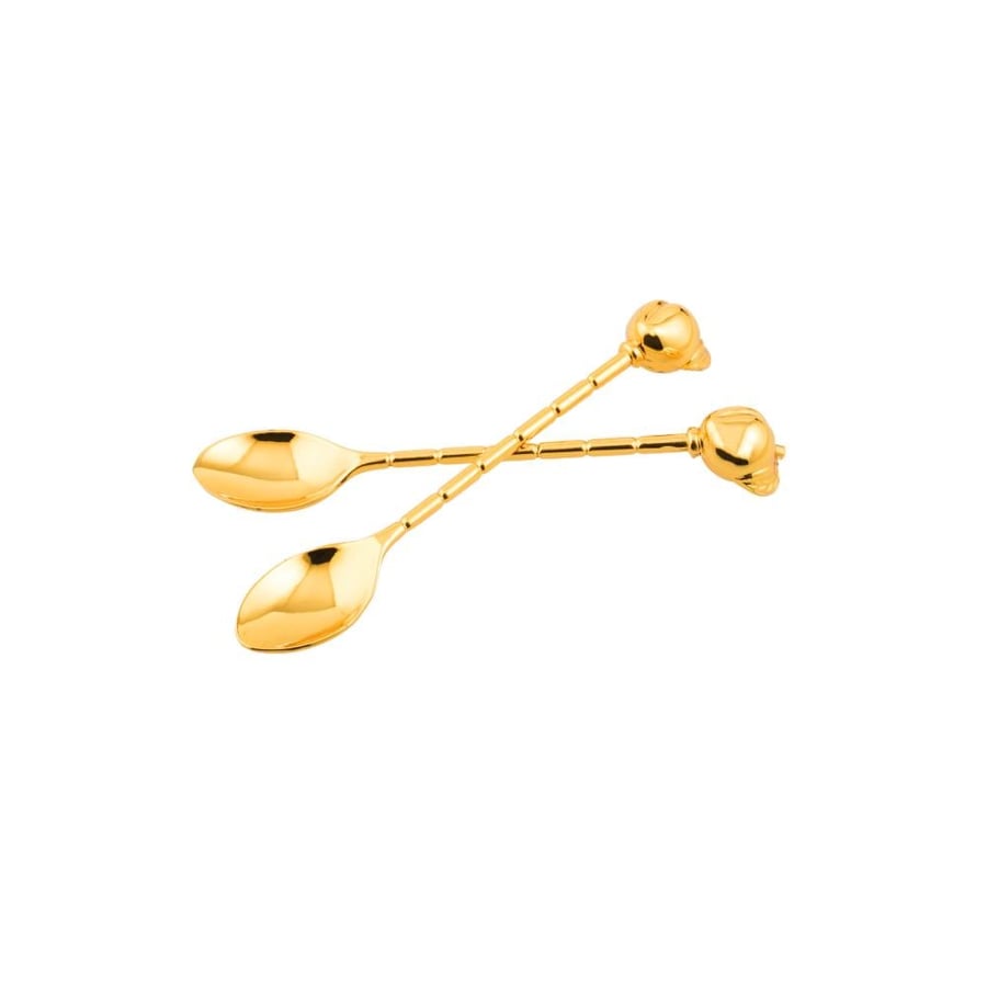 Golden cherry small spoon set