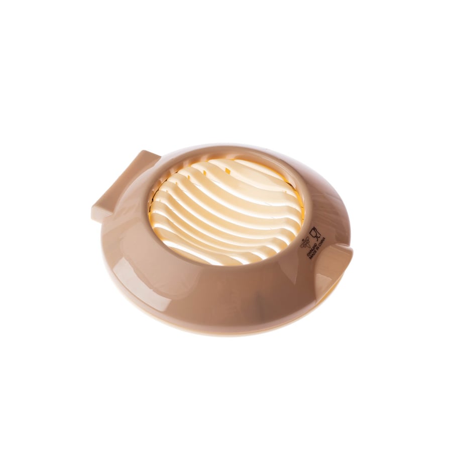 Plastic egg cutter beige