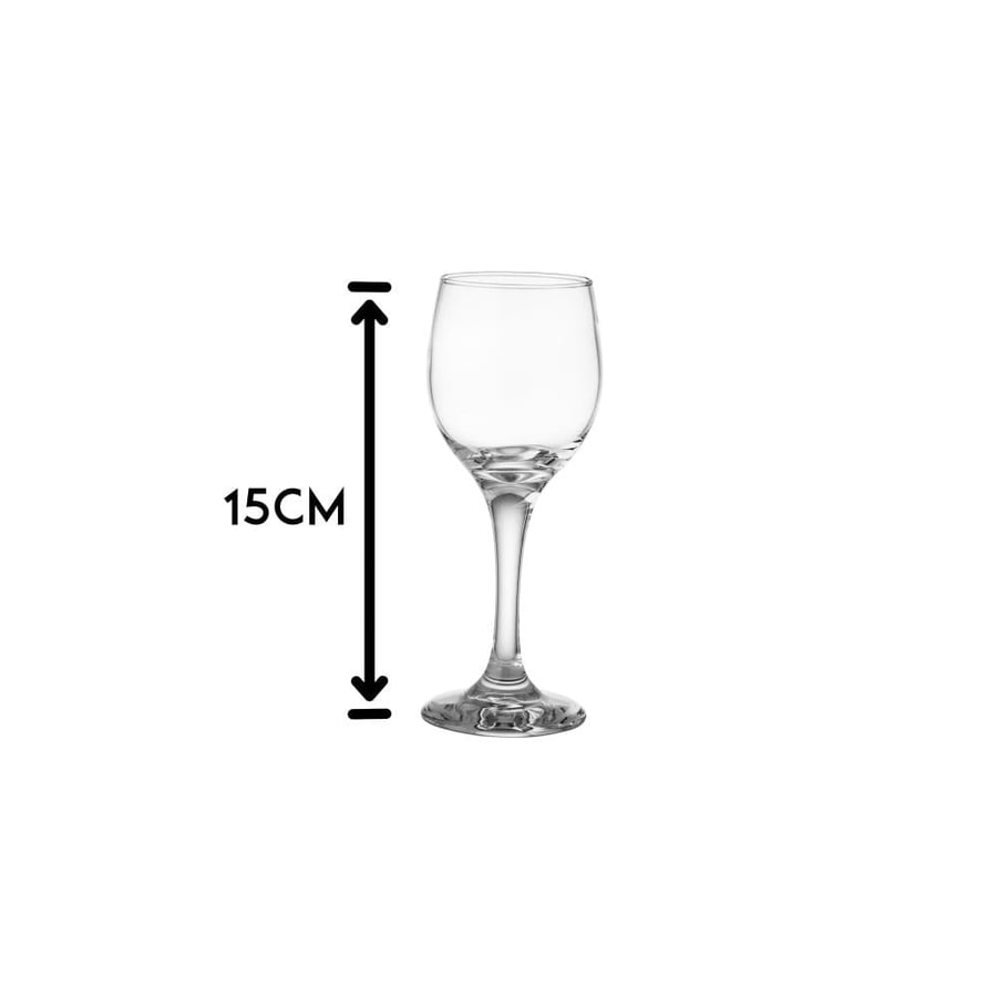 Mini clear glass cup set, 12 pieces, 120 ml