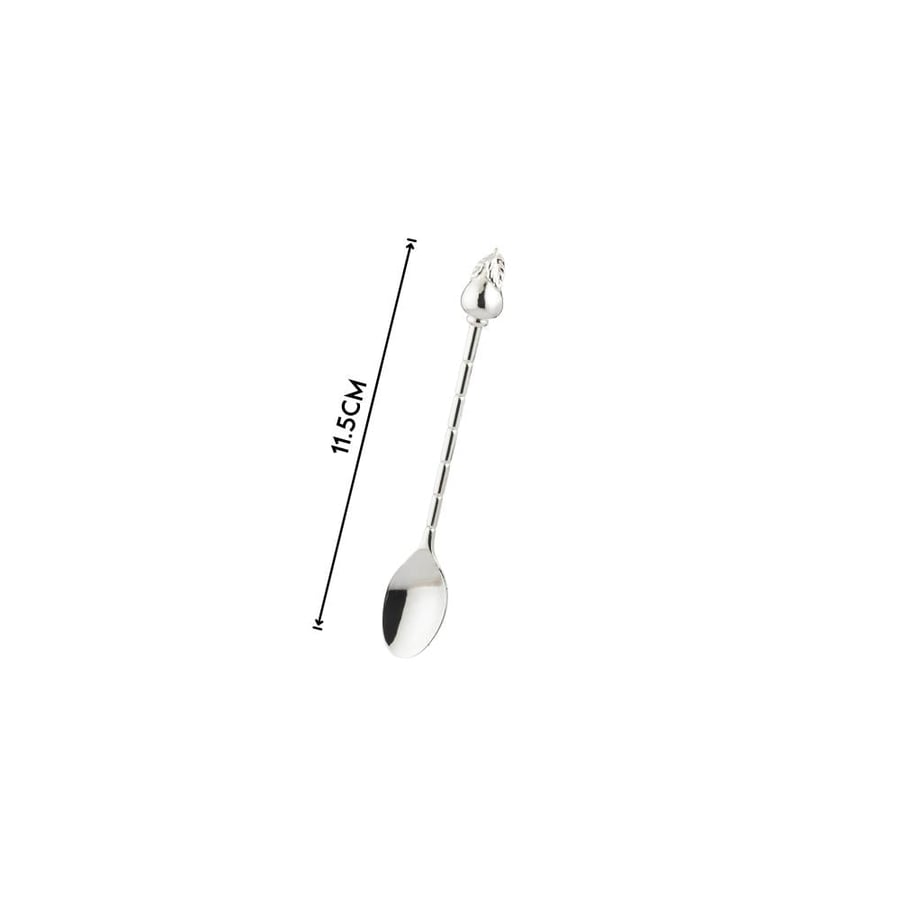 Small spoon set pear silver