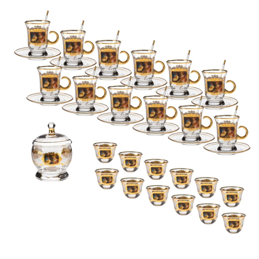Romeo and Juliet design coffee and tea set 50 pieces Turkish
