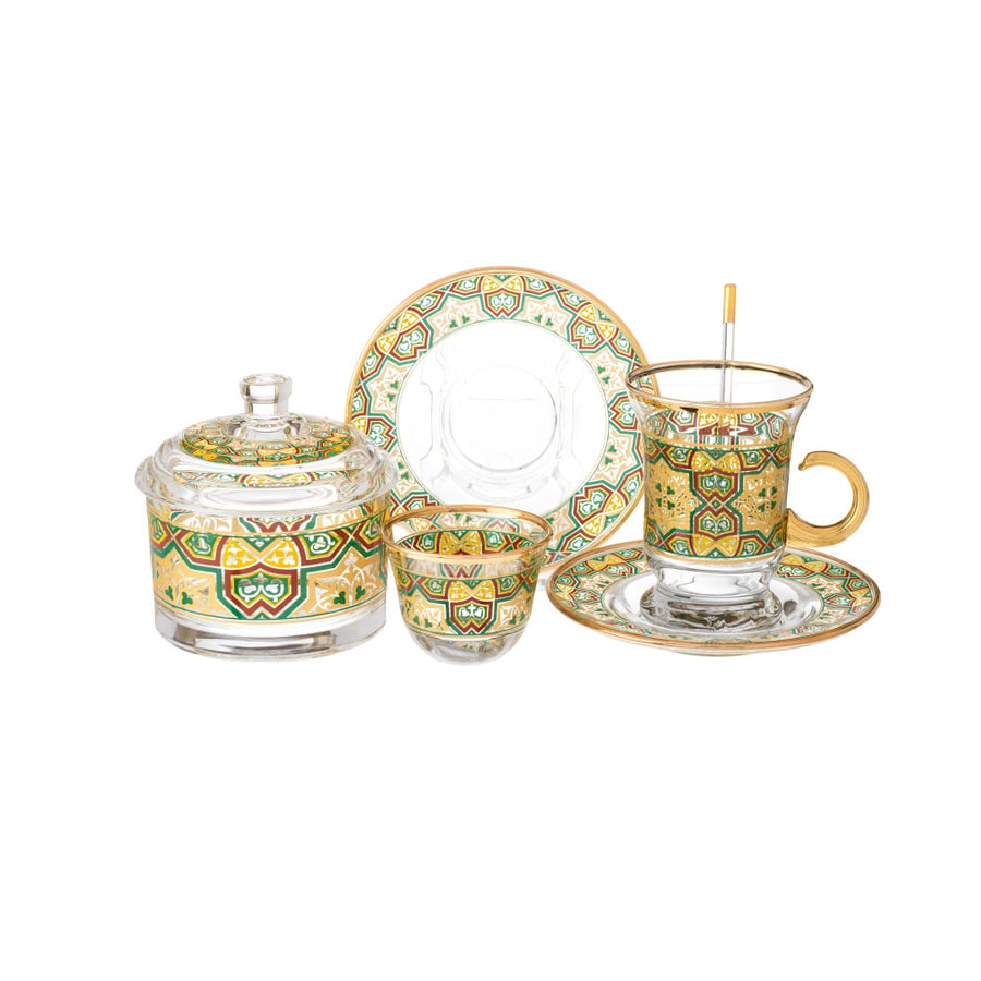 طقم قهوة وشاي اندلسي ديزاين 25 قطعة تركي