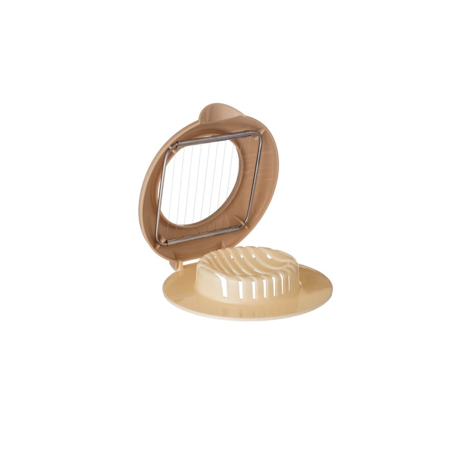 Plastic egg cutter beige
